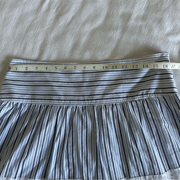 Michael Kors Womens Striped Cotton Gauze & Eyelet Skirt Sz 12 A Line Preppy Boho - Picture 8 of 13